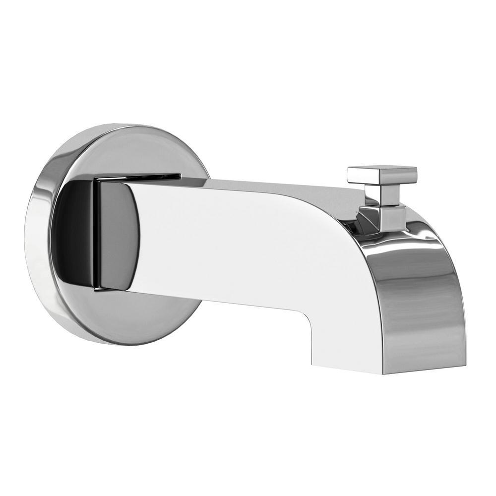 Modern Single-Handle 1-Spray Tub and Shower Faucet in Chrome (Valve Included) - Super Arbor
