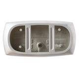 Birkett 56 in. Acrylic Flatbottom Non-Whirlpool Bathtub in White - Super Arbor