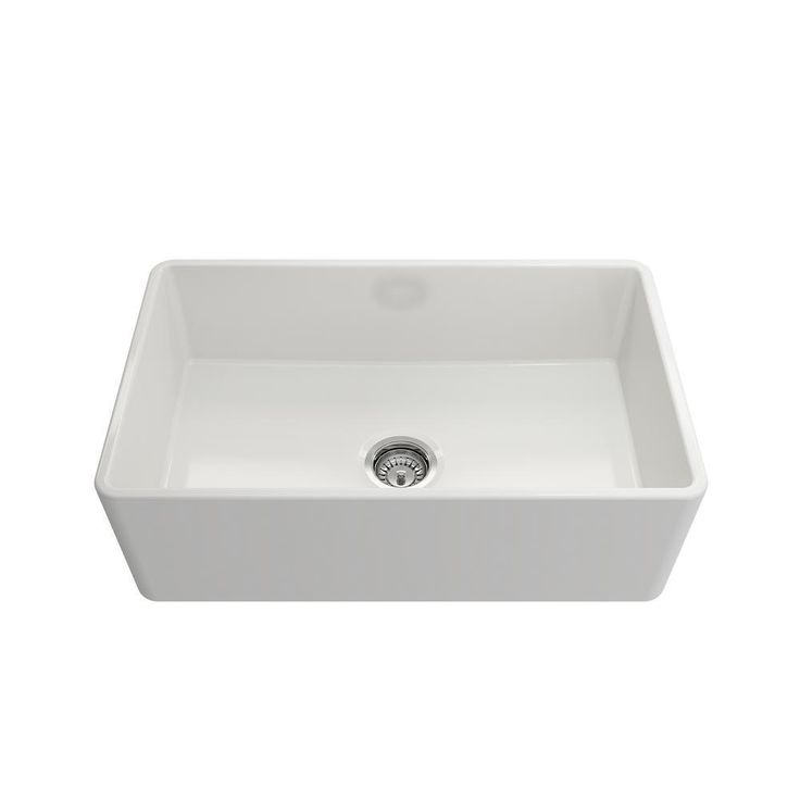 Farmhouse Apron-Front Fireclay 30 in. Single Bowl Kitchen Sink in White with Grid