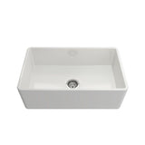 Farmhouse Apron-Front Fireclay 30 in. Single Bowl Kitchen Sink in White with Grid
