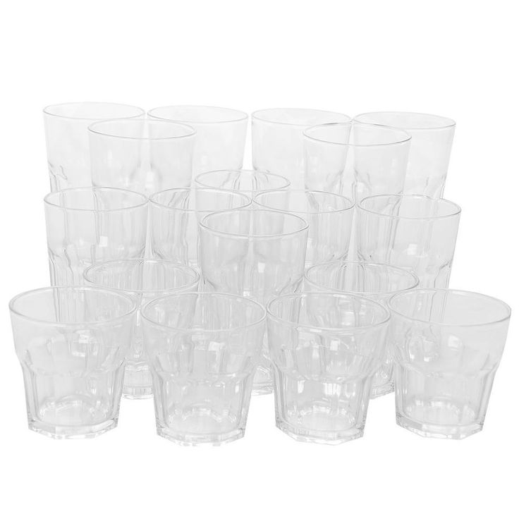 3-Different Sizes Glassware Set (Set of 18)