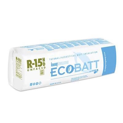 Knauf Insulation Ecobatt R-15 HD Unfaced Fiberglass Insulation Batts 3.5