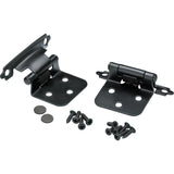 Matte Black Self-Closing Overlay Cabinet Hinge (5-Pairs)