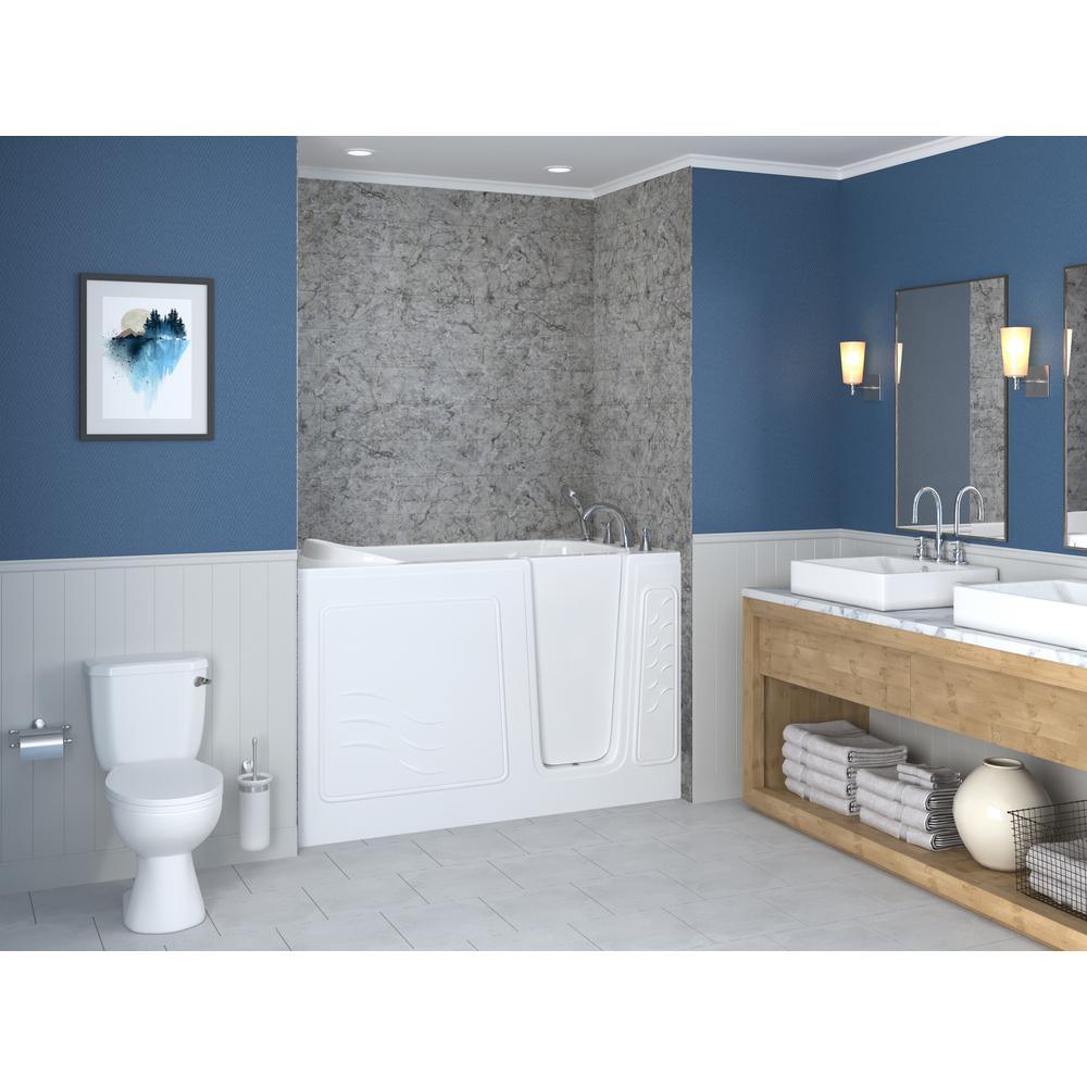 HD Series 30 in. x 60 in. Right Drain Quick Fill Walk-In Soaking Bathtub in White - Super Arbor