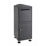 Black Free-Standing Steel Secured Parcel Drop Box - Super Arbor