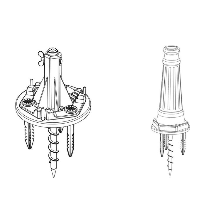 Solar Lamp Post Installation Kit with EZ-Anchor