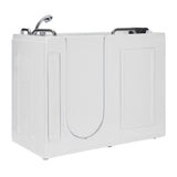 53 in. Left Drain Quick Fill Walk-In Whirlpool Bath Tub with Left Side Door in White - Super Arbor