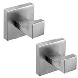 Square Bathroom Robe Hook and Towel Hook in Stainless Steel Matte Black (2-Pack) - Super Arbor