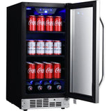 EdgeStar 80-Can Capacity (5.23-cu ft) Residential Stainless Steel Built-In/Freestanding Beverage Center