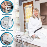 Heavy-Duty Sliding Transfer Bench with Cut-Out Seat - Super Arbor