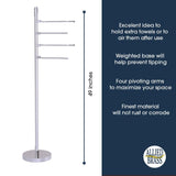 Allied Brass Floor Standing 49-in 4 Pivoting Swing Arm Towel Holder in Antique Bronze