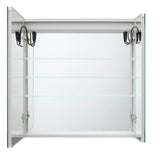 Royale Basic 30 in. W x 30 in. H Recessed or Surface Mount Medicine Cabinet with Bi-View Door, LED Lighting with Dimmer