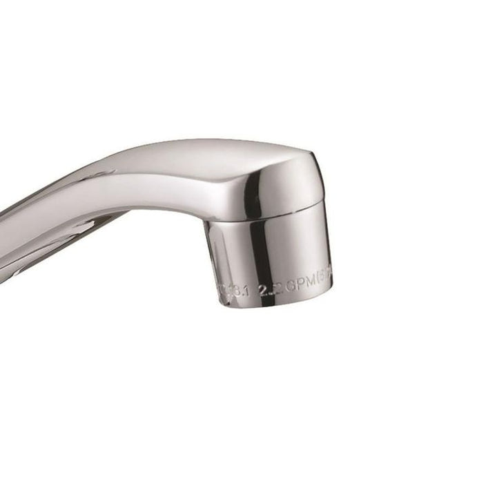 EZ-FLO Prestige Chrome 1-Handle Deck-Mount Low-Arc Handle Kitchen Faucet (Deck Plate Included)
