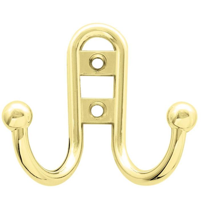 2-7/10 in. Satin Nickel Ball End Double Wall Hook (4-Pack)