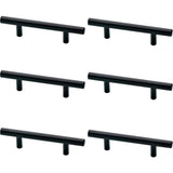 3 in. (76 mm) Flat Black Bar Drawer Pull (6-Pack) - Super Arbor