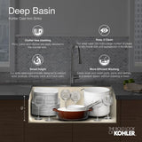 Whitehaven Farmhouse Undermount Short Apron Front Cast Iron 24 in. Single Bowl Kitchen Sink in White