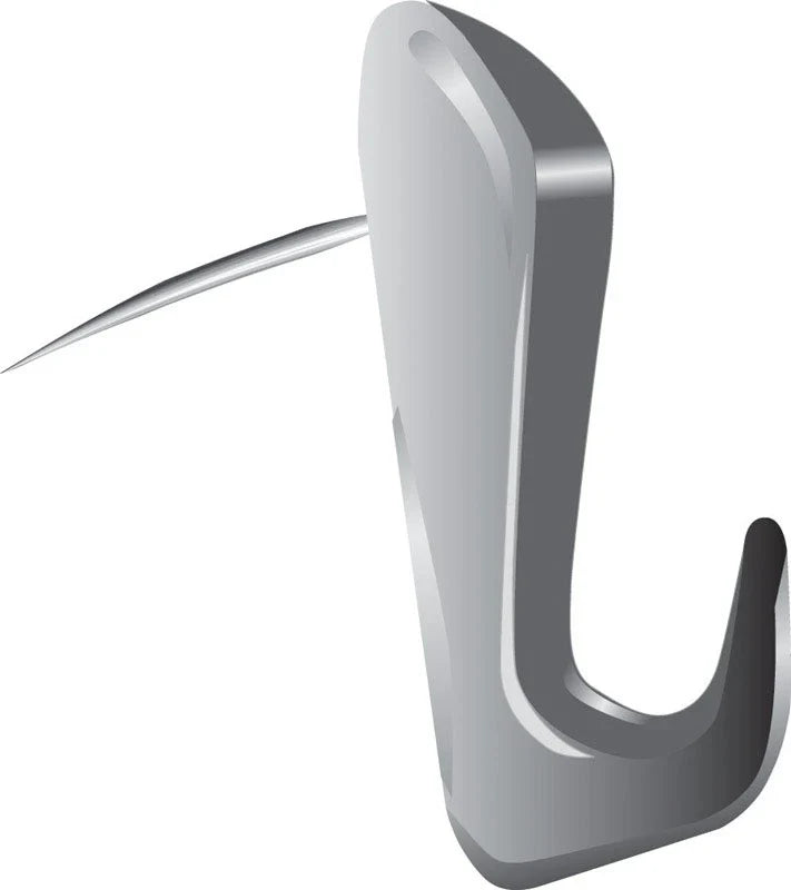 Hillman WallBiter Brass-Plated Silver Small Picture Hook, 45 lb Capacity, 4-Pack