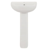 Barclay Products Compact 450 18 in. Pedestal Combo Bathroom Sink with 1 Faucet Hole in White