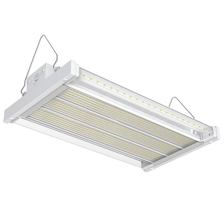 Commercial Electric 19 in. White Integrated LED Dimmable Linear High Bay with Adjustable Up Light, at 21800 Lumens, 5000K Daylight