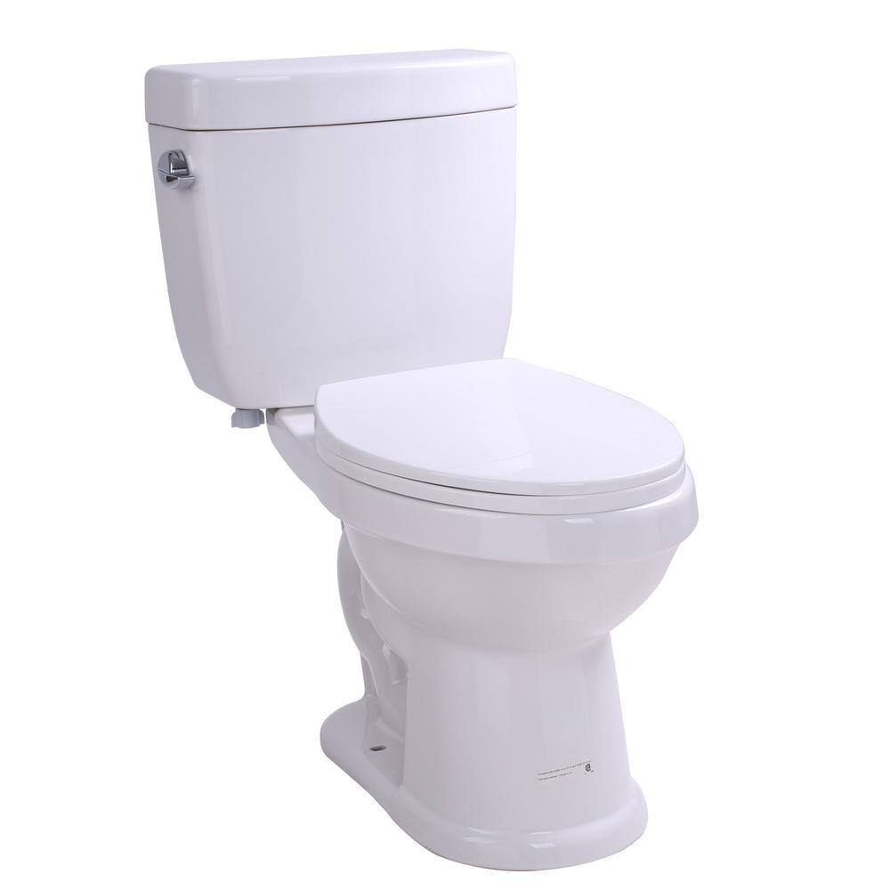 52.75 in. Walk-In Whirlpool Bathtub in White with 1.6 GPF Single Flush Toilet - Super Arbor