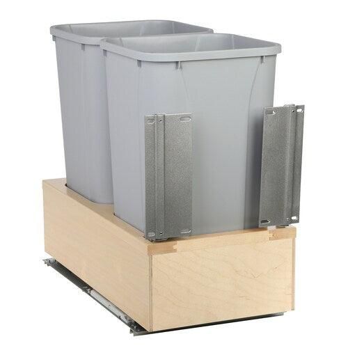 Knape & Vogt 27-Quart Plastic Pull Out Trash Can