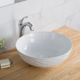 Viva 16-1/2 in. Round Porcelain Ceramic Vessel Sink in White - Super Arbor