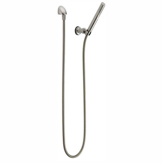 Trinsic 1-Spray 1 in. Single Wall Mount Handheld Shower Head in Stainless - Super Arbor