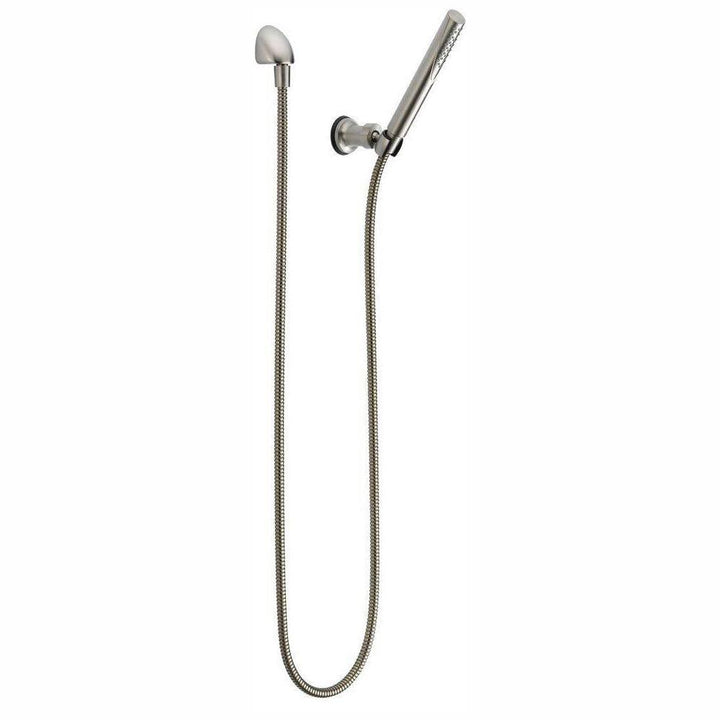Trinsic 1-Spray 1 in. Single Wall Mount Handheld Shower Head in Stainless - Super Arbor