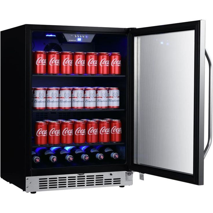 EdgeStar 142-Can Capacity (5.49-cu ft) Residential Stainless Steel Built-In/Freestanding Beverage Center