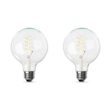 Feit Electric 60-Watt Equivalent G40 Dimmable LED Clear Glass Vintage Edison Light Bulb With Spiral Filament Warm White (2-Pack)