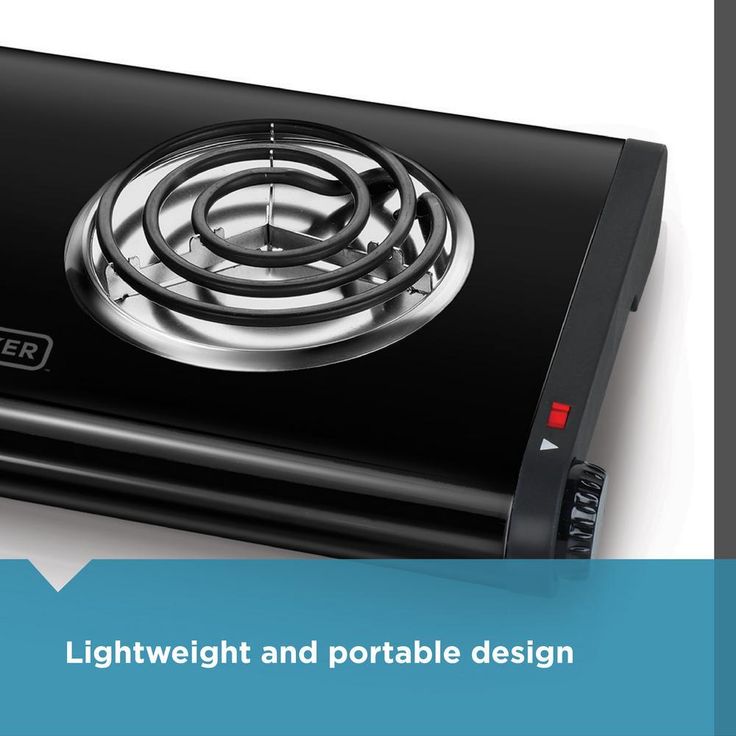 2-Burner 12 in. Black Hot Plate with Temperature Controls