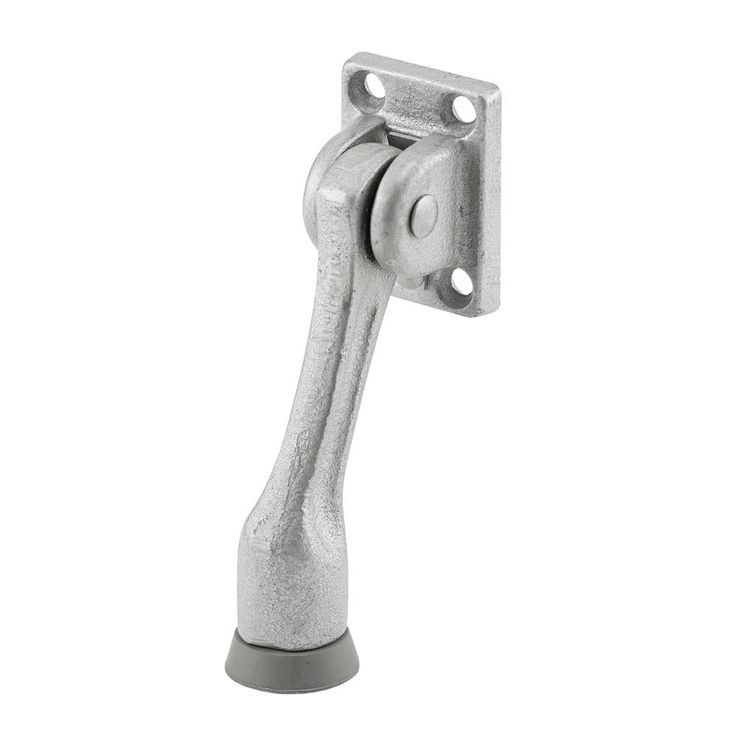 Cast Iron, Aluminum Finish, Drop Down Door Holder