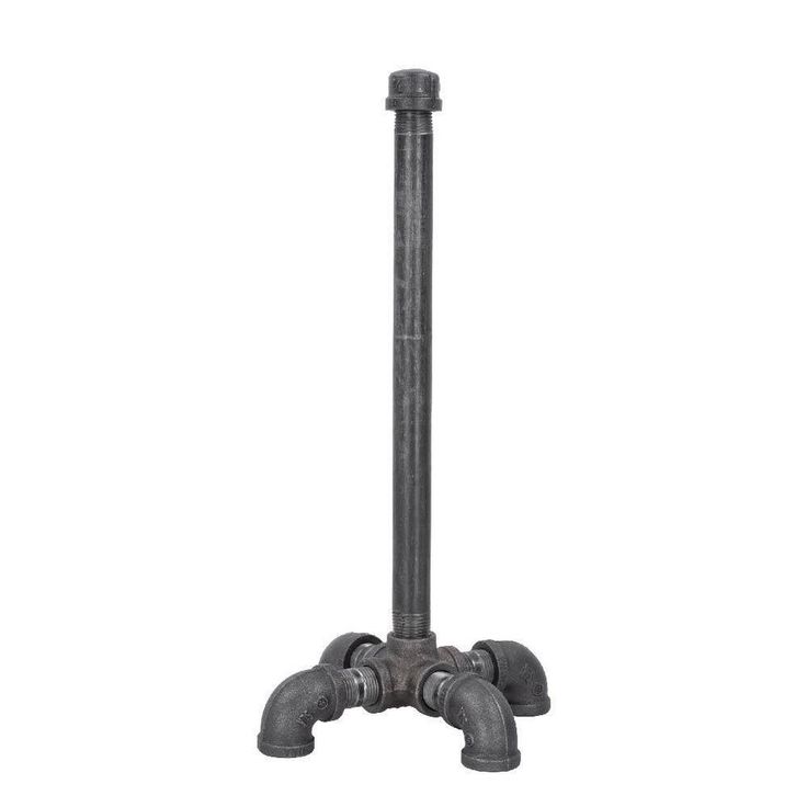 1/2 in. Black Steel Pipe 1.2 ft. H Paper Towel Holder Kit