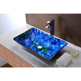 Voce Series Deco-Glass Vessel Sink in Lustrous Blue - Super Arbor
