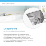 All-in-One Undermount Stainless Steel 43 in. Triple Bowl Kitchen Sink - Super Arbor