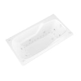 Coral 5 ft. Rectangular Drop-in Whirlpool and Air Bath Tub in White - Super Arbor