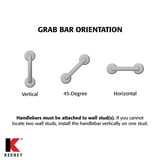 Keeney Wave 16-in Matte Black Wall Mount ADA-Compliant Grab Bar