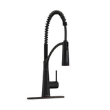 Brenner Commercial Style Single-Handle Pull-Down Sprayer Kitchen Faucet in Oil Rubbed Bronze Finish - Super Arbor