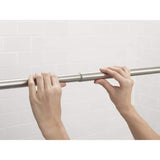 72 in. Adjustable Straight Decorative Tension Shower Rod in Brushed Nickel
