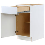 Cambridge Shaker Assembled 18 in. x 34.5 in. x 24.5 in. Base Cabinet w/ 1 Soft Close Drawer & 1 Soft Close Door in White - Super Arbor