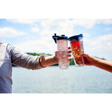 Clear Plastic 16 oz. 4-Pack Double Walled Insulated Tumbler No Lid