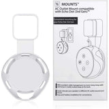AC Outlet Wall Mount Compatible with Echo Dot (3rd Gen) - Flexible Mounting for Your Alexa Smart Speaker (1-Pack, White) - Super Arbor
