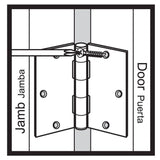 3-1/2 in. and 5/8 in. Radius Matte Black Smooth Action Hinge (3-Pack)
