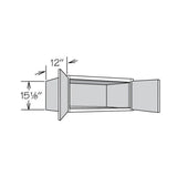 allen + roth Aveley 33-in W x 15.125-in H x 12-in D Linen Maple Door Wall Semi-Custom Cabinet