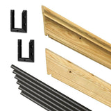 6 ft. Pressure-Treated Stair Railing Kit with Black Aluminum Balusters - Super Arbor