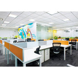 Commercial Electric 2 ft. x 2 ft. White Integrated LED Flat Panel Troffer Light Fixture at 3000 Lumens, 4000K Bright White