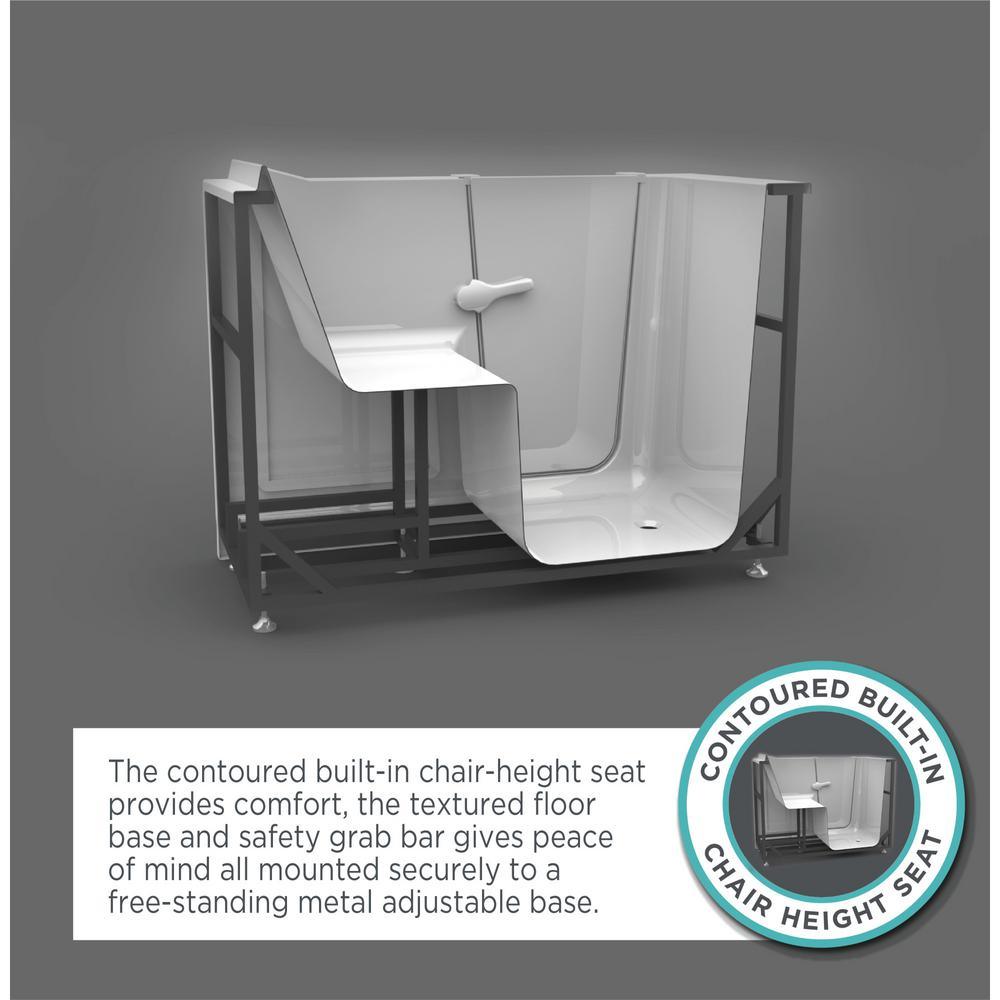 Gelcoat Value Series 52 in. x 32 in. Right Hand Walk-In Whirlpool and Air Bathtub with Outward Opening Door in White - Super Arbor