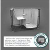 Gelcoat Value Series 52 in. x 32 in. Right Hand Walk-In Whirlpool and Air Bathtub with Outward Opening Door in White - Super Arbor
