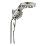 HydroRain Two-in-One 5-Spray 6 in. Dual Wall Mount Fixed and Handheld H2Okinetic Shower Head in Venetian Bronze - Super Arbor