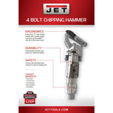 4 in. Stroke Hex Shank 4-Bolt Chipping Hammer - Super Arbor